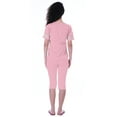thumbnail image 2 of Moomaya Womens Plain Nightwear Set w/ Capri Cotton Sleepwear 2 Pcs Nightdresses-BFK, 2 of 7
