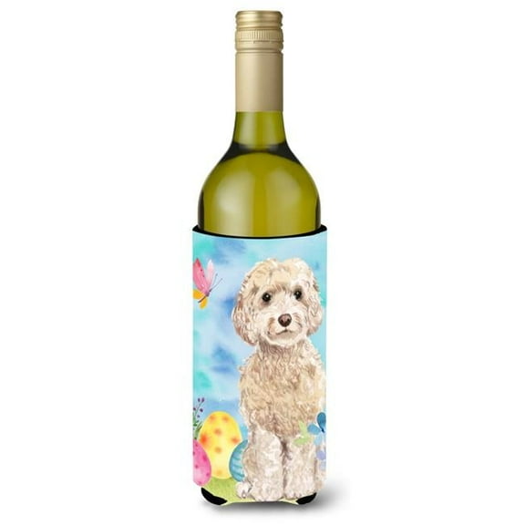 Champagne Cockapoo Easter Wine Bottle Beverge Insulator Hugger