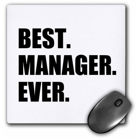3dRose Best Manager Ever - worlds greatest managerial worker - fun job pride, Mouse Pad, 8 by 8 (The Best Computer Jobs)