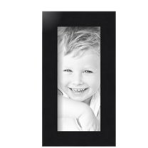 ArtToFrames 4x9 inch Black Steel Picture Frame, Black MDF Poster Frame (4639)