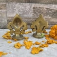 thumbnail image 2 of Ashopi Decor Brass Shank Chakra Motives | Pairing for Pooja | Housewarming Essentials Decorative Showpiece - 5.08 cm (Brass, Yellow), 2 of 4