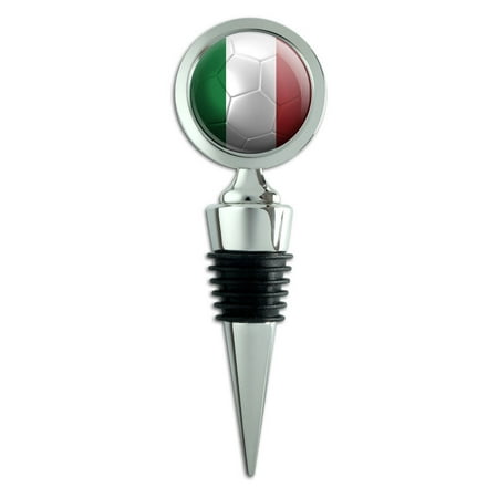 

Italy Flag Soccer Ball Futbol Football Wine Bottle Stopper