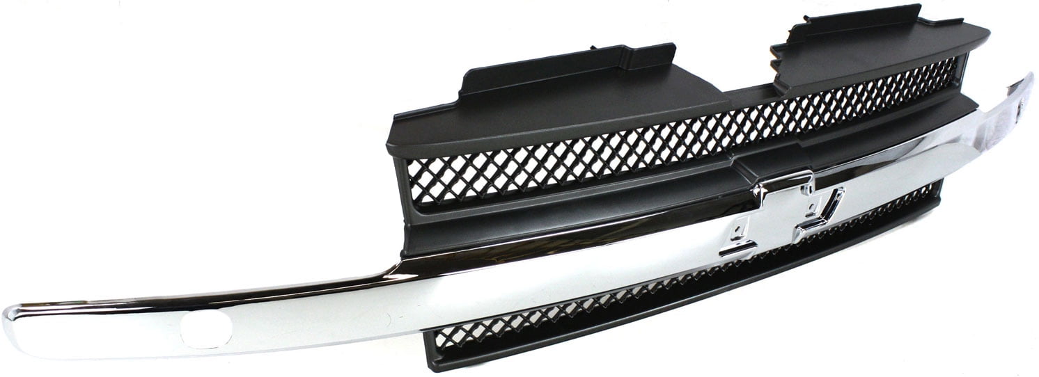 Grille Assembly Compatible With 2002-2005 Chevrolet Trailblazer EXT Textured Gray Shell and Insert