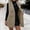 Khaki, variant on Oplxuo Long Vest for Women Sleeveless Tweed Blazer Fall Jackets Cardigan Outerwear