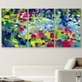 thumbnail image 2 of wall26 Canvas Print Wall Art Set Rainbow Floral Thick Paint Strokes Flowers Botanical Illustrations Modern Art Chic Scenic Relax/Calm Colorful for Living Room, Bedroom, Office - 16"x24"x3 P, 2 of 5