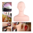 thumbnail image 1 of Makeup Practice Head Model, Cosmetology Training Soft Silicone Makeup Practice  for Massage Practice, 1 of 7