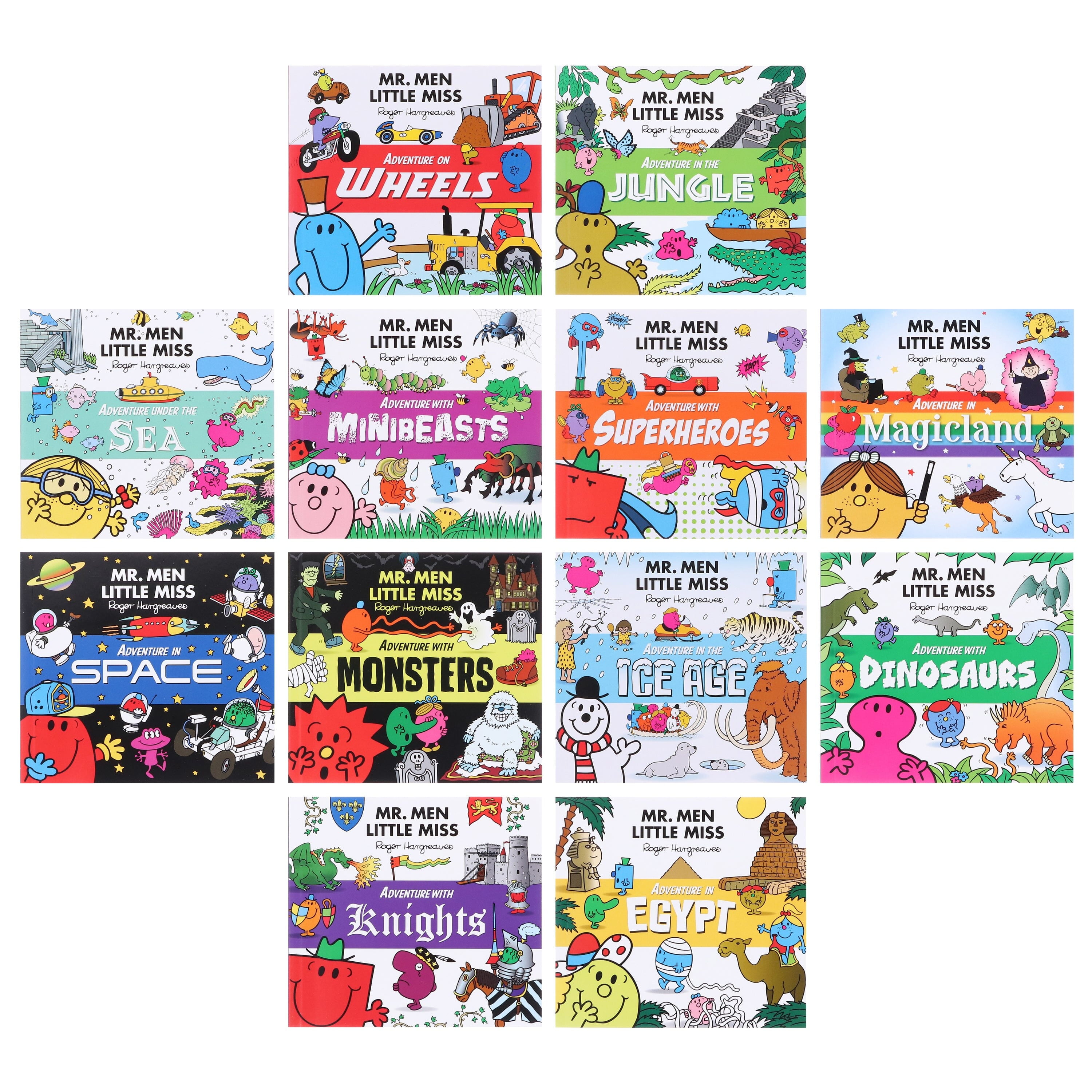 Mr. Men & Little Miss Adventures by Roger Hargreaves 12 Books Set - Ages 3+ - Paperback