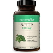 NatureWise 5-HTP 100mg Natural Mood & Sleep Support Promotes Normal Weight, Enhanced with Vitamin B6, Non-GMO, Gluten Free, Vegetarian, Easy to Digest 120 Veggie Capsules