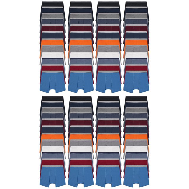 96 Pack of Mens Boxer Briefs Wholesale, Colorful Cotton Mens Underwear