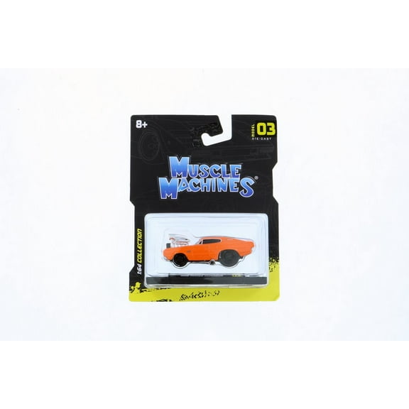 1966 Dodge Charger, Orange - Maisto 15526/1 - 1/64 scale Diecast Model Toy Car