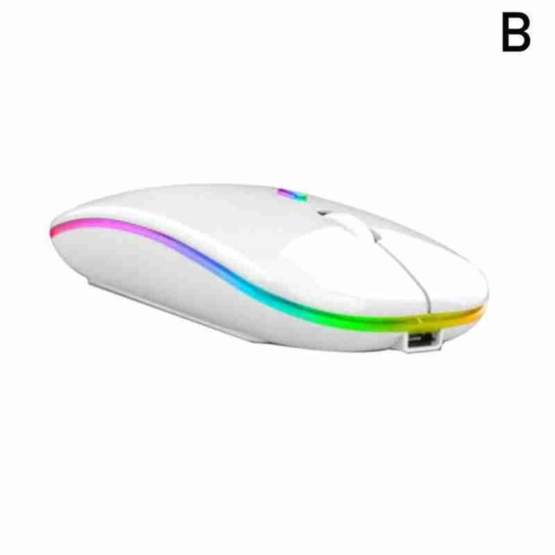 Wireless Bluetooth 5.1 Dual Mode Mouse LED Rechargeable Mice For Computer K4D5