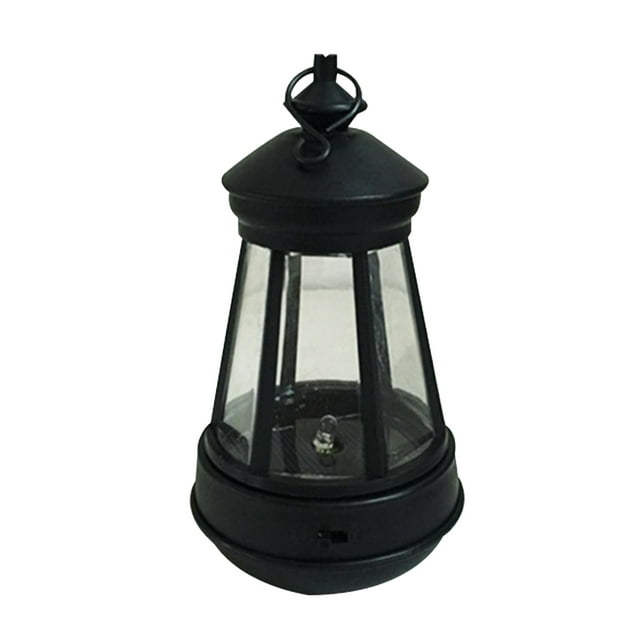 1 lámpara solar para jardín, colgante, hueca, para decoración (negra).