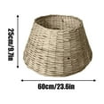 thumbnail image 3 of YOHAVEN Christmas Tree Skirt 22", Natural Woven Wicker Tree Collar Rustic Farmhouse Xmas Holiday Decorations For Living Room Office Party Christmas Tree Base Cover, 3 of 5