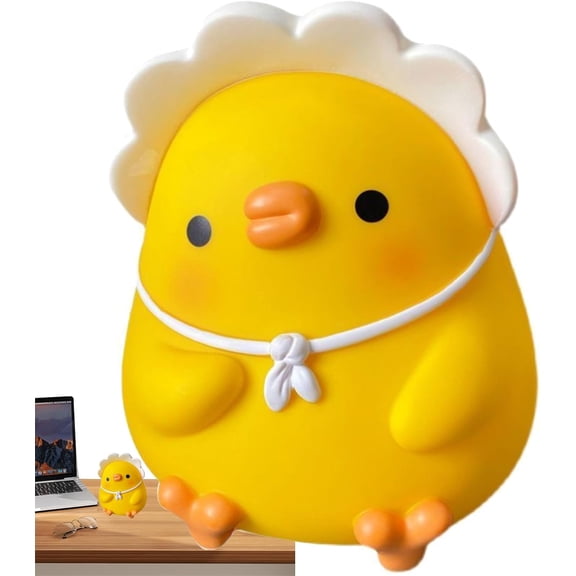 Unbreakable Chicken Piggy Bank - Large Capacity PVC Money Box & Coin Bank - Cartoon Saving Container for Boys, Girls, Nursery Decor - Durable Birthday Gift for Financial Habit Building (K)