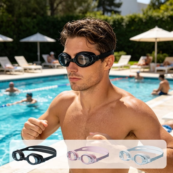 Hd Swimming Goggles for Adults, Waterproof Adjustable Frame, Anti-fog Uv Protection Swim Goggles, Topliu