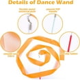 thumbnail image 3 of SUTENGDA 2PCS Orange Yellow Dance Ribbons for Kids Party Favor  6.6 Ft Streamer Ribbon Dancer Wand for Toddler Gymnastics Rhythmic Dancing  Worship Praise  Talent Show  Outdoor Toy, 3 of 5