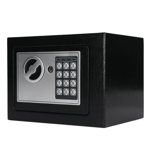 Coffre-fort ignifuge pour documents de maison, coffre-fort ignifuge étanche avec clé et code, coffre-fort de sécurité en acier avec fonction muet et étagère amovible pour bureau, entreprise, hôtel