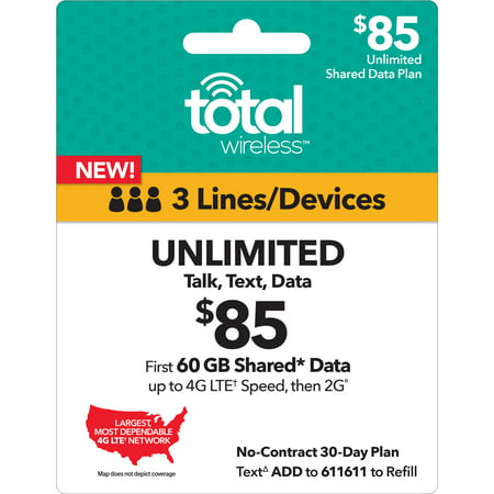 Total Wireless $85 Unlimited Family Plan (Email