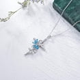 thumbnail image 5 of Dorunmo Dragonfly Cross Necklace 925 Sterling Silver for Women Crystal Dragonfly Gift Forever in My Heart Love Jewelry Gift for Wife Daughter Mother, 5 of 6