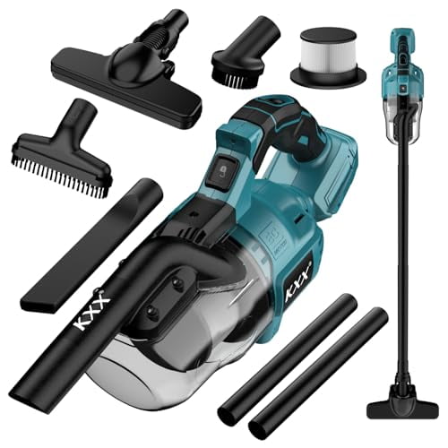 Aspiradora inalámbrica KXX para Makita de 18 V, aspiradora eléctrica de mano para pisos de madera, alfombras, pelo de mascotas y coche (sin batería)