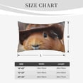 thumbnail image 4 of Xecao Cowboy Hat Guinea Pig for Decorative Throw Pillow Case for Couch,Sofa or Bed Set,Pillow Cover for Sofa Home Decor Ideal Gift-14"x20", 4 of 6