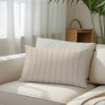 thumbnail image 6 of Simple Line Linen Texture Throw Pillow Cover 20 x 36 Inch Decorative Pillow Cover Beige Modern Art Geometric Lumbar Pillowcase Seasonal Rectangle Cushion Case for Couch Sofa Bed Living Room, 6 of 9