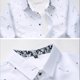 thumbnail image 3 of Camisas informales de otoño con estampado floral para hombres Camisas de cuello de solapa de manga larga más el tamaño M-7XL AweSitey FS6353-09, 3 of 7