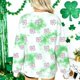 thumbnail image 3 of Camiseta de Manga Larga de las Mujeres Camiseta de Cuello de la Tripulación Del Día de San Patricio, 3 of 8