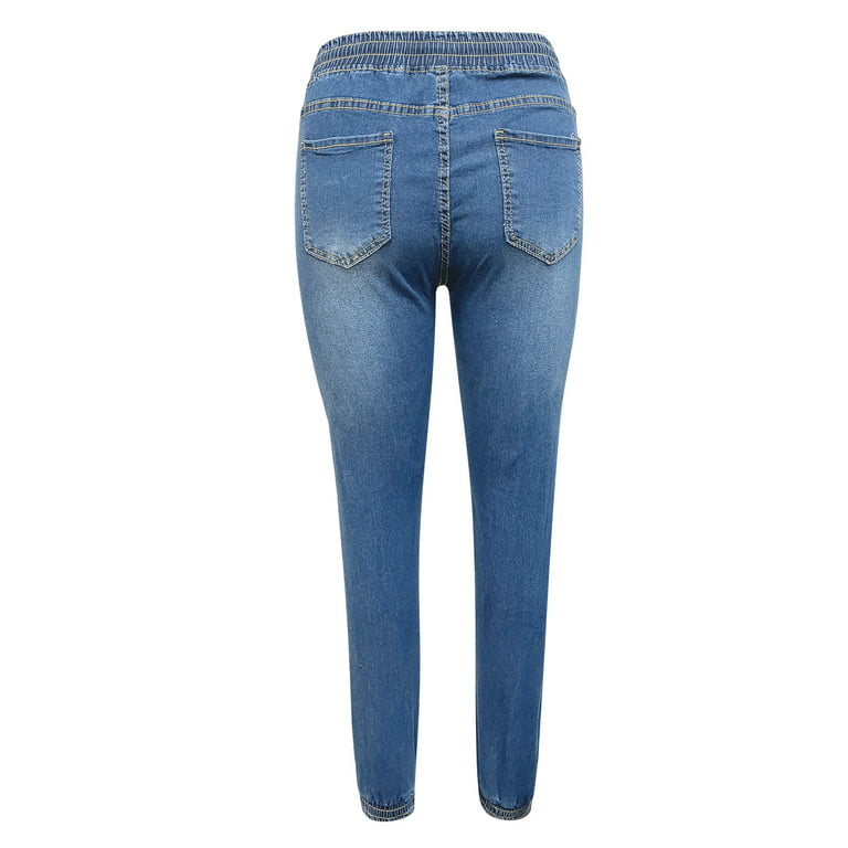 JGTDBPO Skinny Jeans For Women Solid High Waisted Stretch Butt Lifting  Jeans Slim Fit Denim Pants Pull On Jeggings Jeans