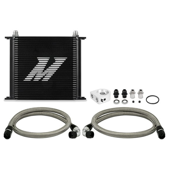 Mishimoto Universal Oil Cooler Kit, 34-Row, Black