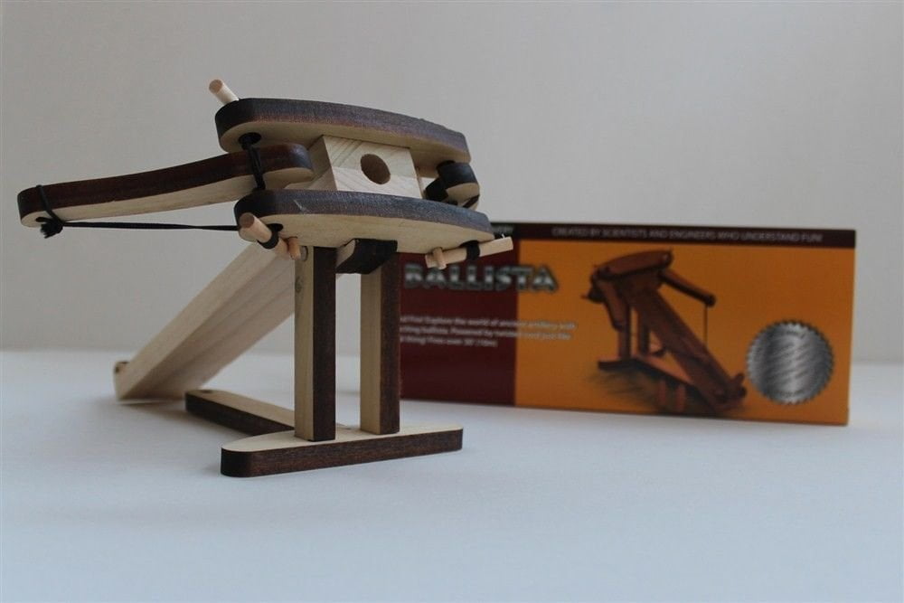 Kit Wooden Warfare Ballista Catapult Weapon Desktop Miniature Medieval Build Toy