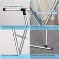 thumbnail image 5 of Untyo Metal Clothes Drying Rack Foldable Laundry Coat Hanger Double Rail Adjustable Space-Saving Foldable Drying Hanger for Indoor and Outdoor Use,Sliver, 5 of 8