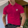 thumbnail image 5 of Floral And Flag Pattern Men's Polo Shirt 14 Colors, 5 of 16