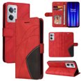 thumbnail image 1 of Compatible OnePlus Nord CE 2 5G Case, Leather Wallet Case Stand View Magnetic Clasp Book Flip Folio Phone Cover - Red, 1 of 5