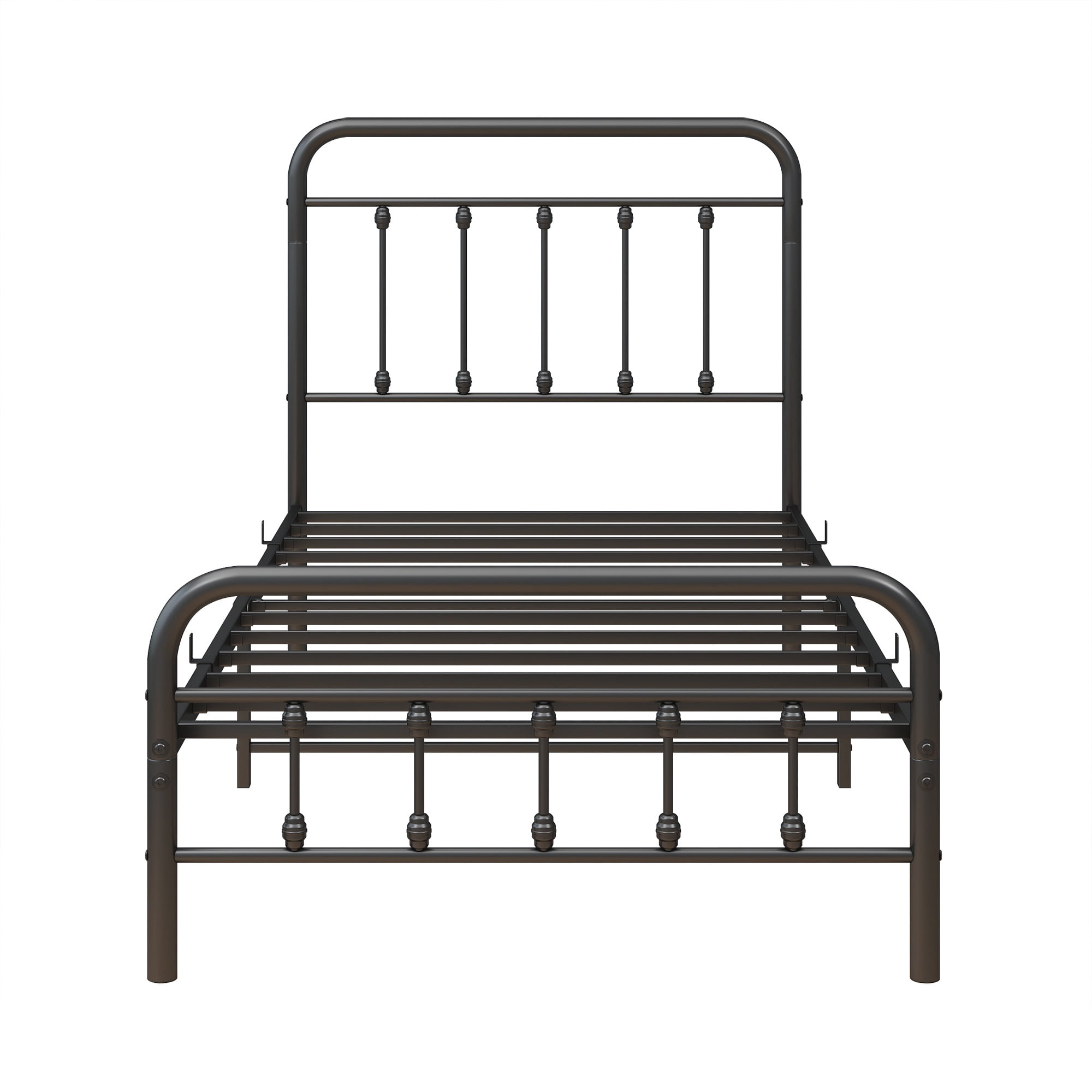 Gewnee Heavy Duty Twin Size Metal Platform Bed Frame with Headboard and Footboard,Black
