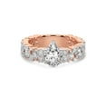 thumbnail image 4 of IGI Certified 2 Carat Pear Shape Lab Grown Diamond Engagement Ring | 14K Rose Gold | Skylar Side Stone Encrusted Diamond Ring | FG-VS Quality Friendly Diamonds, 4 of 6