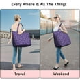 thumbnail image 5 of Purple Leopard Print Travel Tote Bags for Women Carry On,Large Weekender Bags for Women Travel,Multi Functional Duffle Bag for Work,Shopping,Sports, 5 of 5