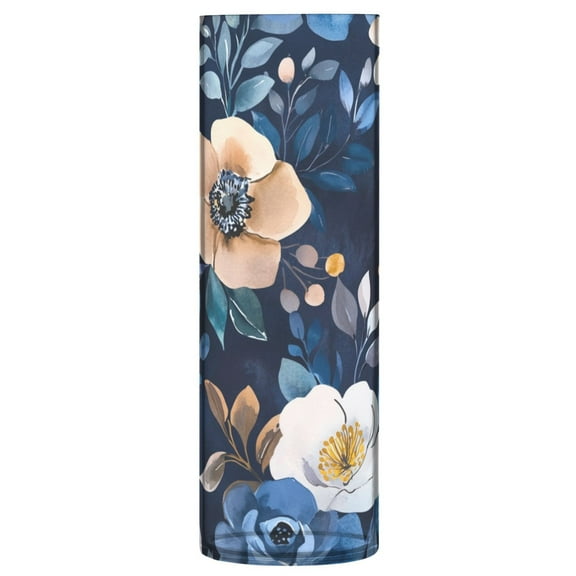 Plastic Vase 11.8 x 3.9 Inch Vase Transparent Non-Breakable Plastic Ornamental Culture Bottle Storage Jar Modern Family Wedding Decoration Vibrant Navy Flowers