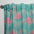 thumbnail image 3 of Designart 'Flamingo Illustration' Tropical Curtain Panel, 3 of 5
