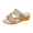 Gold, variant on Women's Glitter Sequins Peep Toe Platform Wedge Slip On Mules Plus Size Summer Orthopedic Sandals