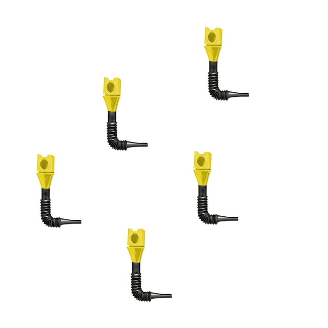 Retractable Auto Funnel Set 5pc - Flexible Plastic Multipurpose Emergency Tool for Cars, Trucks, ATVs - Oil, Coolant, Gasoline Transfer - Reusable, Moldable, Leak-Proof Design