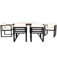thumbnail image 5 of 7 Pieces Outdoor Dining Set Patio Dining Table and Chair Set with and Removable Cushions for Patio, Backyard (Beige), 5 of 12