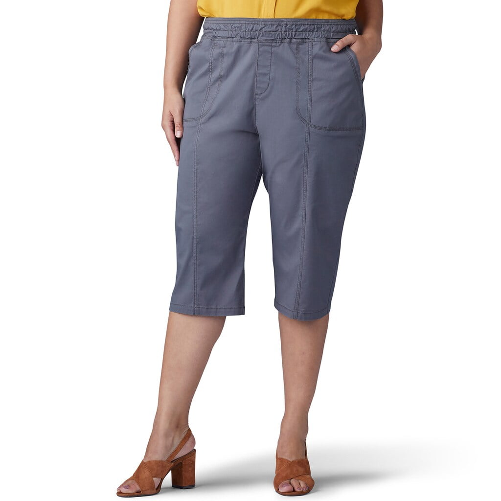 Capris Cropped Pants Stretch 
