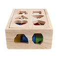 thumbnail image 1 of Lipstore Wooden Shape Sorting Box Classic Blocks Threading Toy for Children Kids Baby 16 Holes, 1 of 8