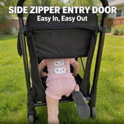 TouHeart Foldable Wagon Stroller for 2 Kids, 3-in-1 Stroller Wagon with Canopy, 5-Point Harness, 180° Adjustable Handlebars, Removable Seat for Toddlers and Child, Black
