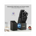thumbnail image 2 of Tuumiist Knife Set, TUUMIIST 18PCS Kitchen Knife Sets With Block And Sharpener, Kitchen Utensils Set, Removable Utensil Holder -Precision Cutting, Effortless Sharpening, Convenient Organization, 2 of 12