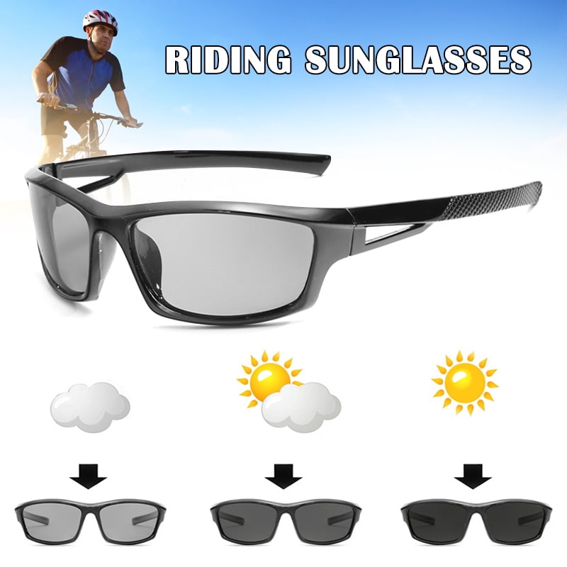 Outdoor Polarized Cycling Sunglasses Sport Glasses Colorful Photochromic Goggles 