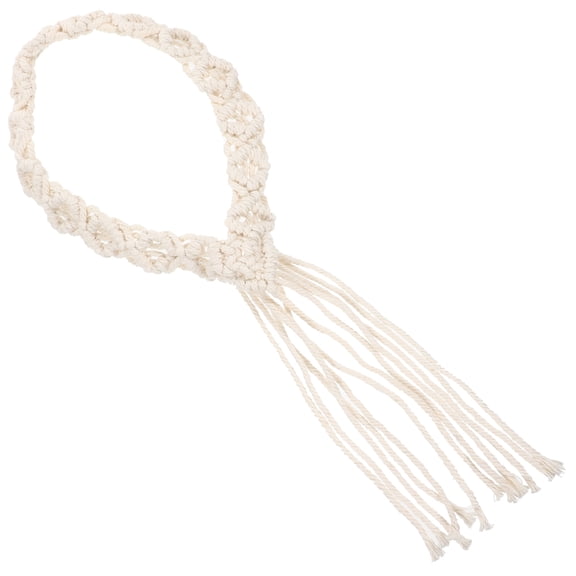 ELAYARD Women Headdress White Braided Woven Rope 1Pcs Option for Parties