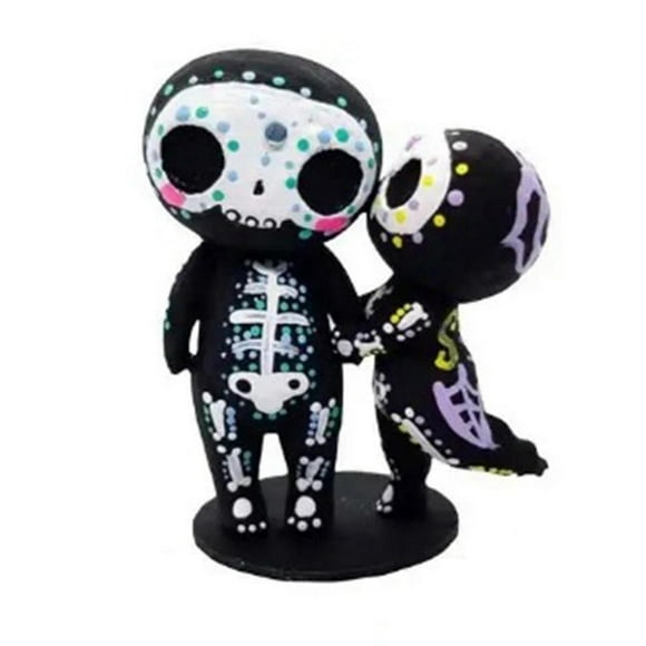 Skull Family Figurines Resin Crafts Cute Statue Decorative Sugar Skulls Hand-B-SinKeeU
