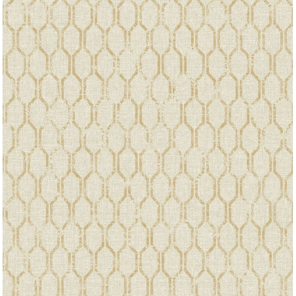 Advantage Elodie Neutral Geometric Unpasted Non Woven Wallpaper, 20.5-in by 33-ft, 56.4 sq. ft.